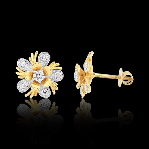 IGI Certified 0.47 Ct Diamond Stud Earrings G-H VS Brilliant Cut Tops