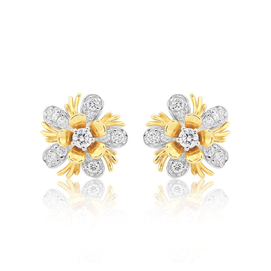 IGI Certified 0.47 Ct Diamond Stud Earrings G-H VS Brilliant Cut Tops