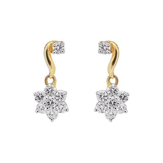 IGI Certified 1.09 Ct Round Diamond Earrings H-I VS Premium Stud Tops