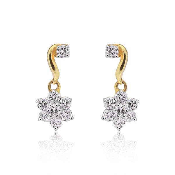 IGI Certified 1.09 Ct Round Diamond Earrings H-I VS Premium Stud Tops