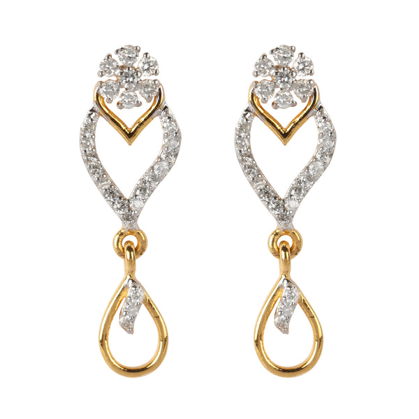 0.46 Ct Brilliant Diamond Stud Earrings 18K Gold IGI Certified H-I SI