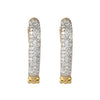 18K Yellow Gold Drop Earrings with Natural Diamond 0.60 Ct. Certified