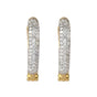 18K Yellow Gold Drop Earrings with Natural Diamond 0.60 Ct. Certified