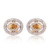 Luxury 0.65 Ct Diamond Stud Earrings IGI Certified H-I SI-I1 Round 18K Gold