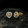 0.44 Ct Round Diamond Earrings IGI Certified G-H-I SI2-I1 18K Gold Jewelry