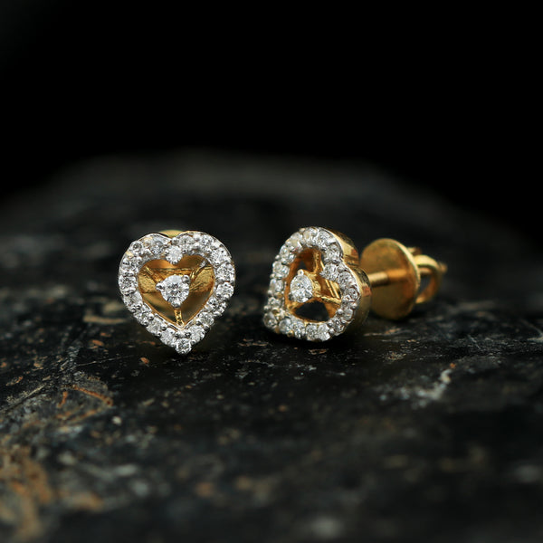 0.44 Ct Round Diamond Earrings IGI Certified G-H-I SI2-I1 18K Gold Jewelry