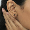 0.44 Ct Round Diamond Earrings IGI Certified G-H-I SI2-I1 18K Gold Jewelry