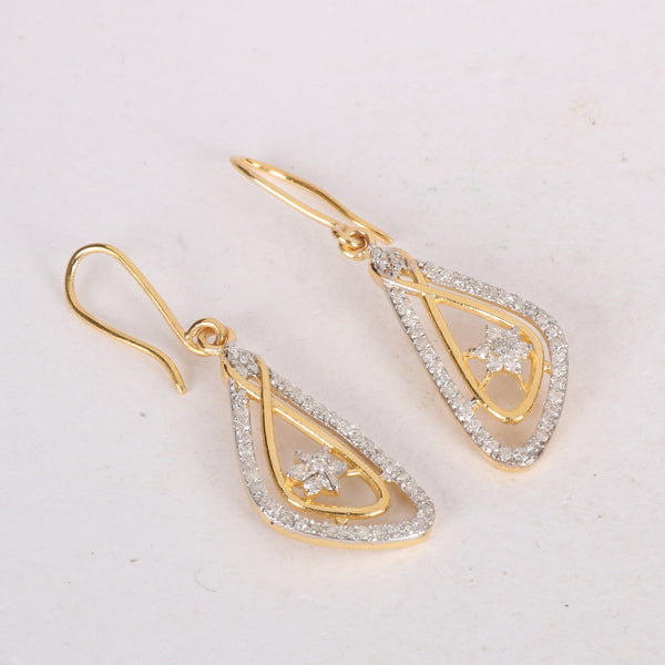 0.67 ct IGI Certified 18K Yellow Gold Stud Earrings with Natural Diamond