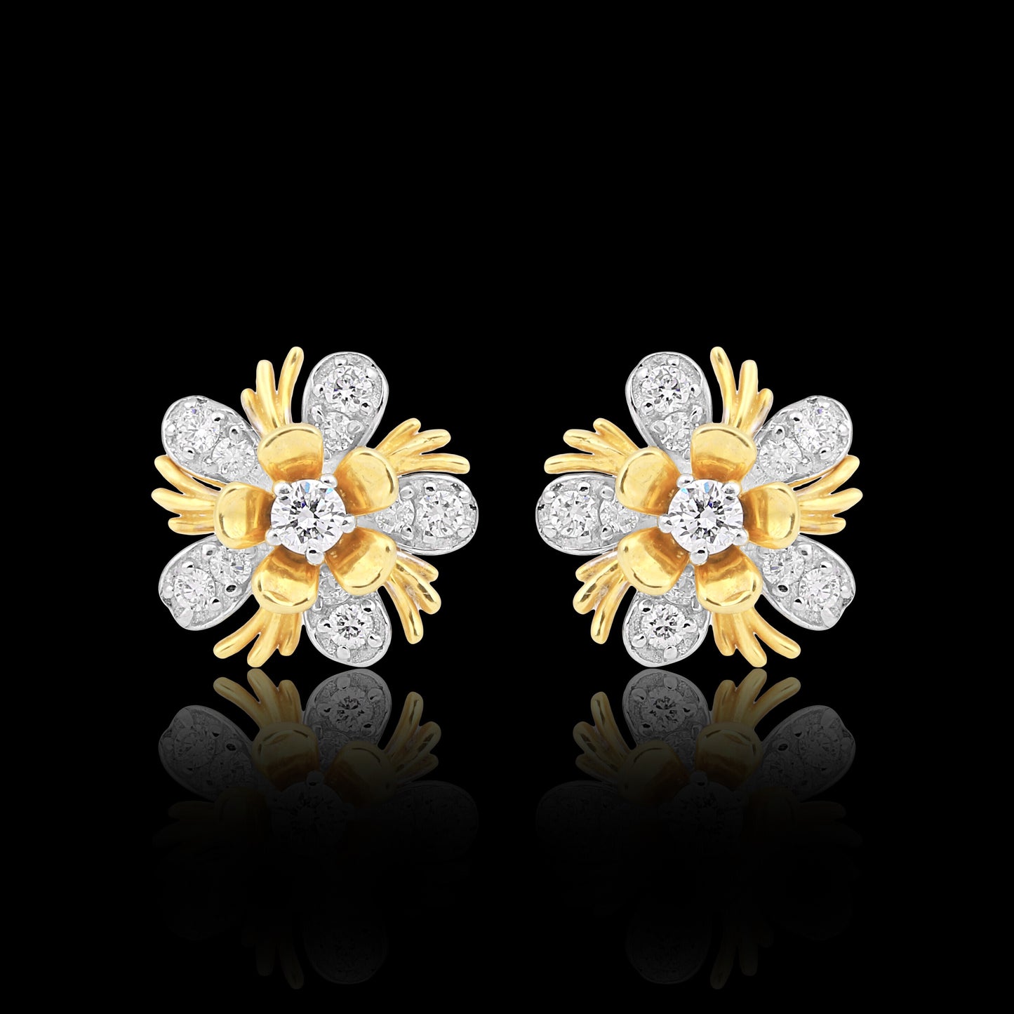 IGI Certified 0.47 Ct Diamond Stud Earrings G-H VS Brilliant Cut Tops