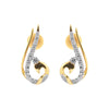 0.47 Ct Natural Diamond Stud Earrings IGI Certified G-H VS Round 18K Gold Tops