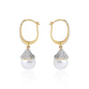 Elegant 0.78 Ct Natural Diamond Earrings IGI Certified H-I VS 18K Gold Tops