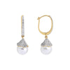 Elegant 0.78 Ct Natural Diamond Earrings IGI Certified H-I VS 18K Gold Tops
