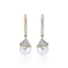 Elegant 0.78 Ct Natural Diamond Earrings IGI Certified H-I VS 18K Gold Tops