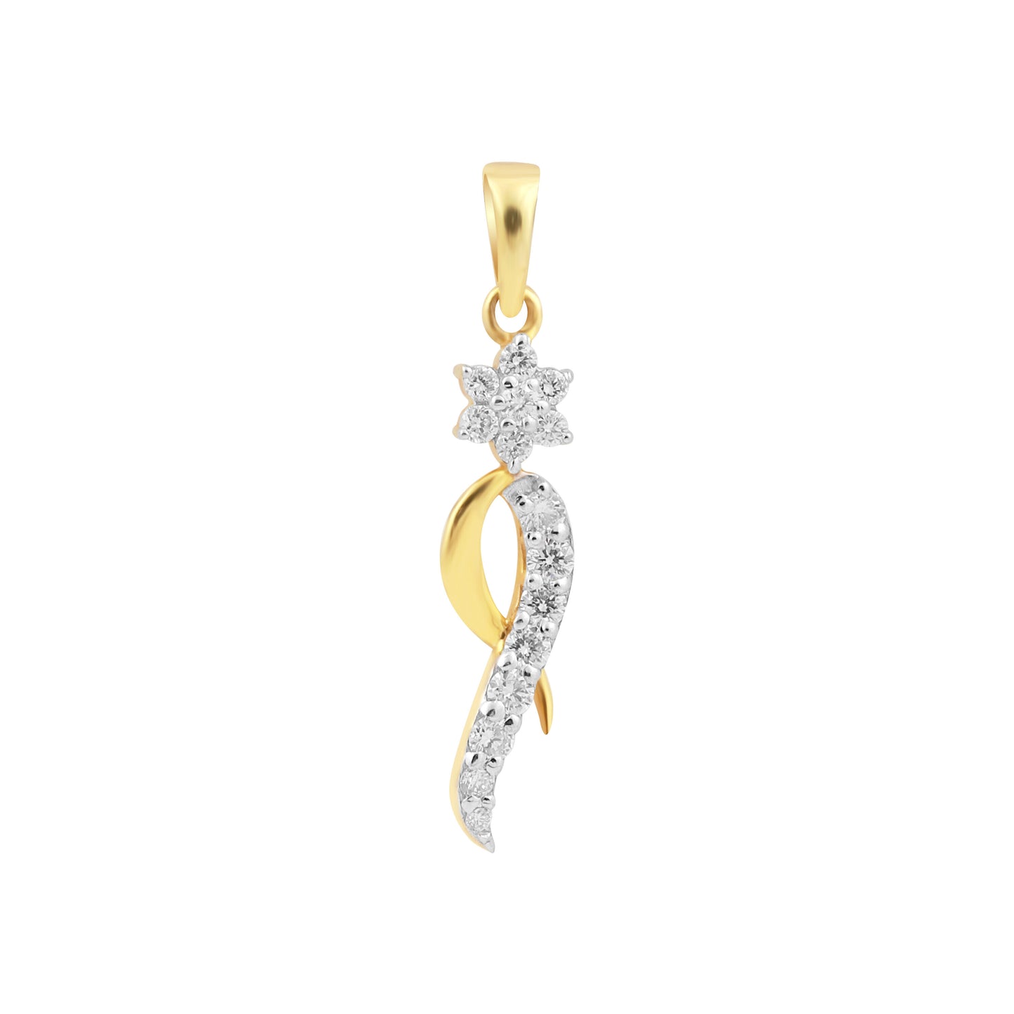 Elegant 18K Gold Pendant with 0.29 Ct IGI Certified Natural Diamond Jewelry