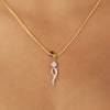 Elegant 18K Gold Pendant with 0.29 Ct IGI Certified Natural Diamond Jewelry - view 2