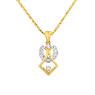 0.19 Ct IGI Certified Natural Diamond Necklace Pendant in 18K Gold