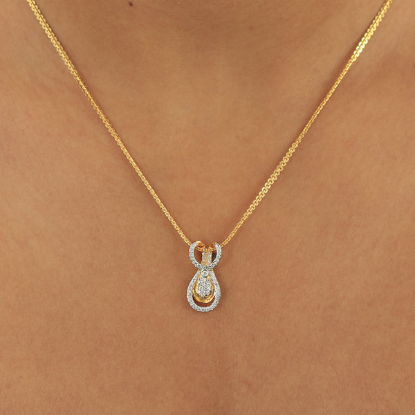 0.40 Ct IGI Certified Natural Diamond Pendant in 18K Gold Engagement Jewelry - view 5