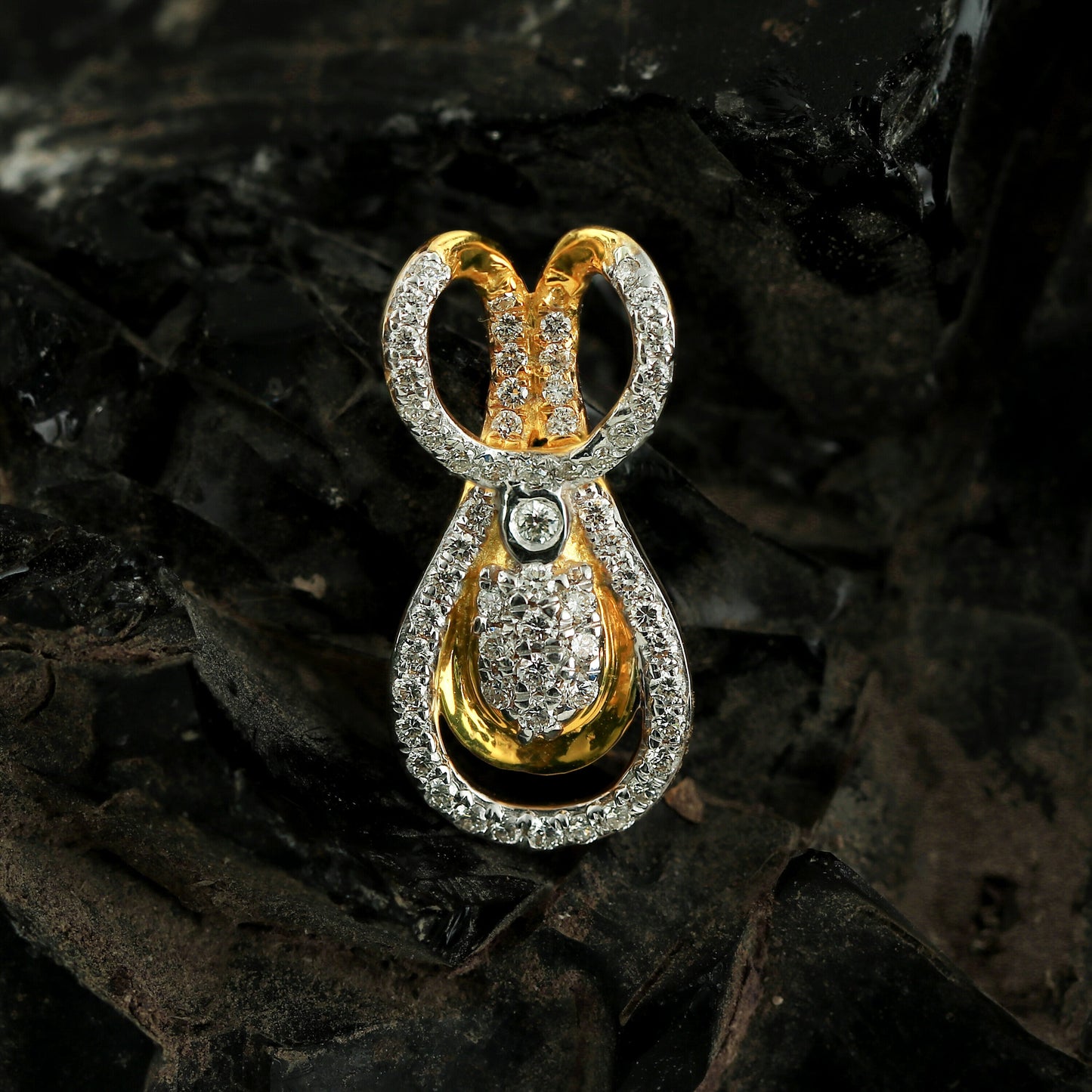 0.40 Ct IGI Certified Natural Diamond Pendant in 18K Gold Engagement Jewelry - view 2