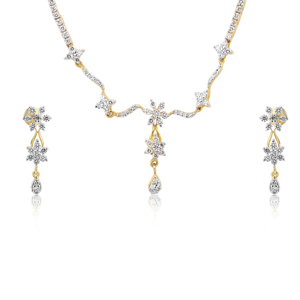 IGI Certified 18K Gold Diamond Jewelry Set 2.03 Ct G-H VS Stylish Luxury Set - view 2
