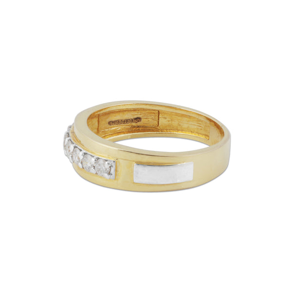 IGI Certified 0.46 Ct Diamond Ring for Men 18K Gold H-I SI2-I1 Stylish Ring