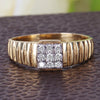 Natural Diamond Gents Ring 0.19 Ct 18K Gold IGI Certified H-I SI Men's Ring