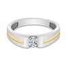 IGI Certified Diamond Gents Ring 0.30 Ct 18K Gold L-M SI Elegant Men's Jewelry