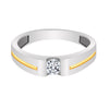 IGI Certified Diamond Gents Ring 0.30 Ct 18K Gold L-M SI Elegant Men's Jewelry