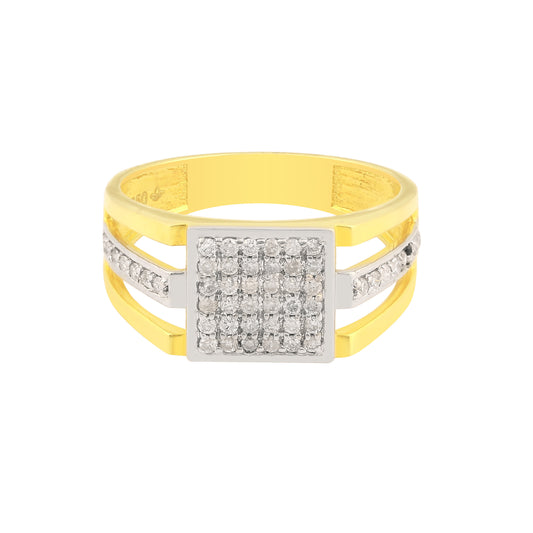 Premium Men's Diamond Ring 0.49 Ct 18K Gold IGI Certified H-I SI Statement Ring
