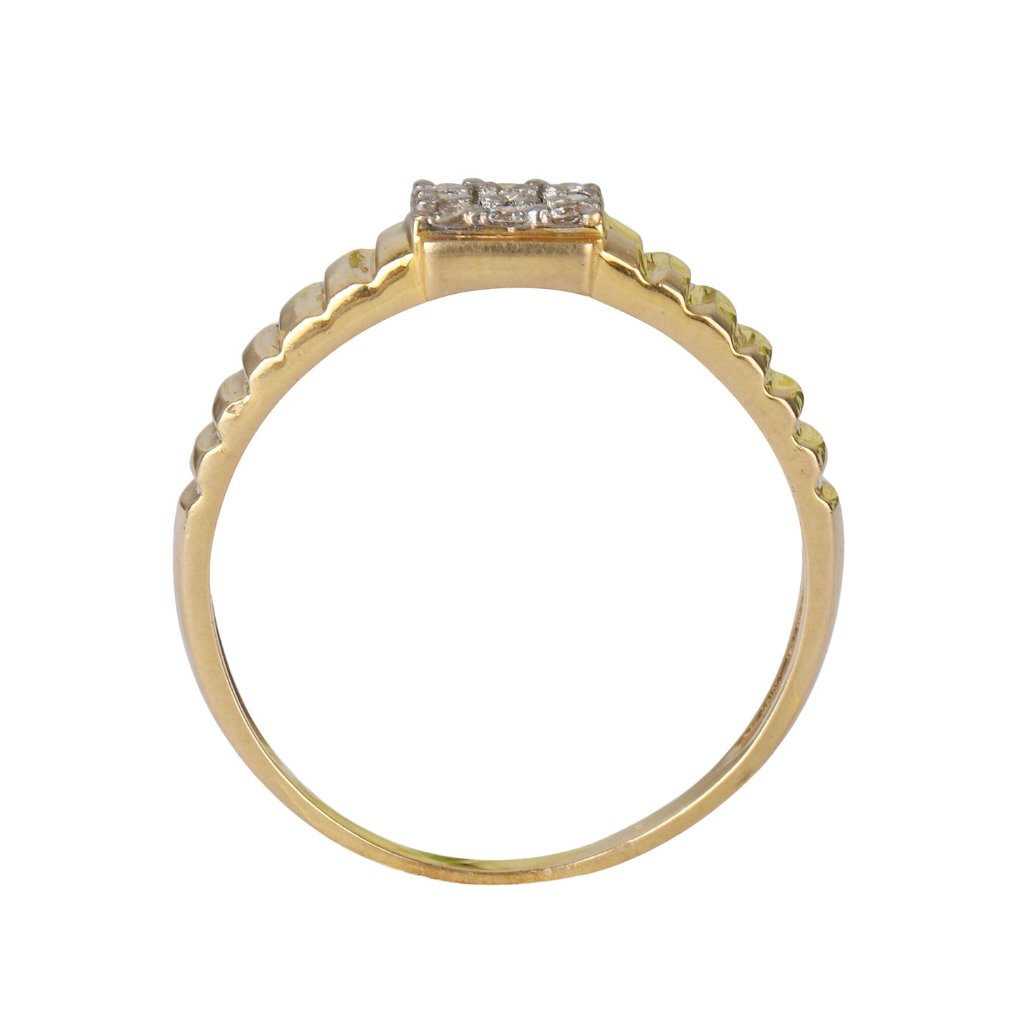 Natural Diamond Gents Ring 0.19 Ct 18K Gold IGI Certified H-I SI Men's Ring