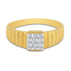 Natural Diamond Gents Ring 0.19 Ct 18K Gold IGI Certified H-I SI Men's Ring