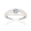 0.50 Ct Natural Diamond Gents Ring 18K Gold IGI Certified J-K Color I1 Clarity