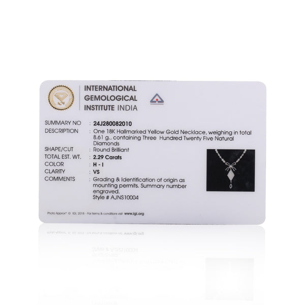 2.56 Ct Genuine Diamond Set IGI Certified 18K Gold H-I VS Women Jewelry - view 7