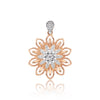 IGI Certified Diamond Pendant Necklace Set 0.71 CT 18K Gold Natural Diamonds - view 3