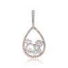 IGI Certified Natural Diamond Pendant Set 1.66 CT VS Clarity G-H-I 18k Gold - view 2