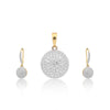 IGI Diamond Pendant Necklace Set 2.35 Ct G-H 18k Gold Natural Diamond Jewelry