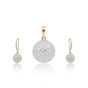 IGI Diamond Pendant Necklace Set 2.35 Ct G-H 18k Gold Natural Diamond Jewelry