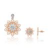 IGI Certified Diamond Pendant Necklace Set 0.71 CT 18K Gold Natural Diamonds - view 2