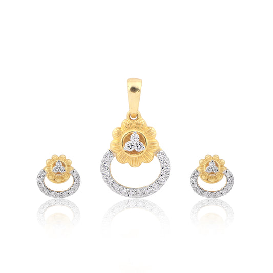 IGI Certified 0.62 Ct Diamond Pendant Set G-H VS 18K Gold for Women Fine Jewelry