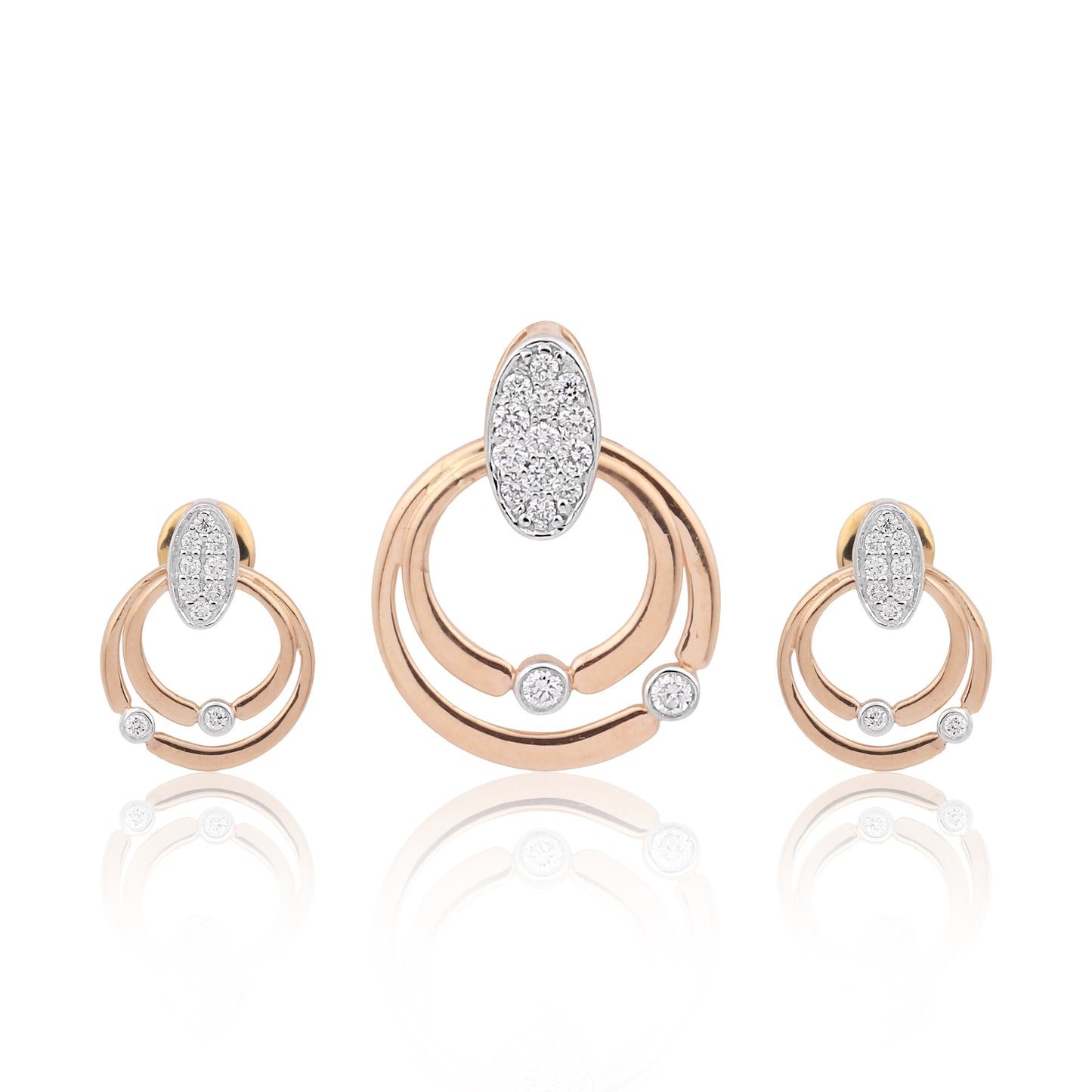 IGI Certified Diamond Pendant Set 0.94 ct 18K Gold Elegant Necklace Jewelry