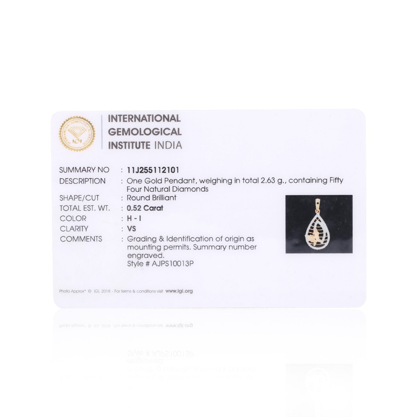 IGI Certified Diamond Pendant 2.00 ct 18K Gold Necklace Engagement Gift - view 6