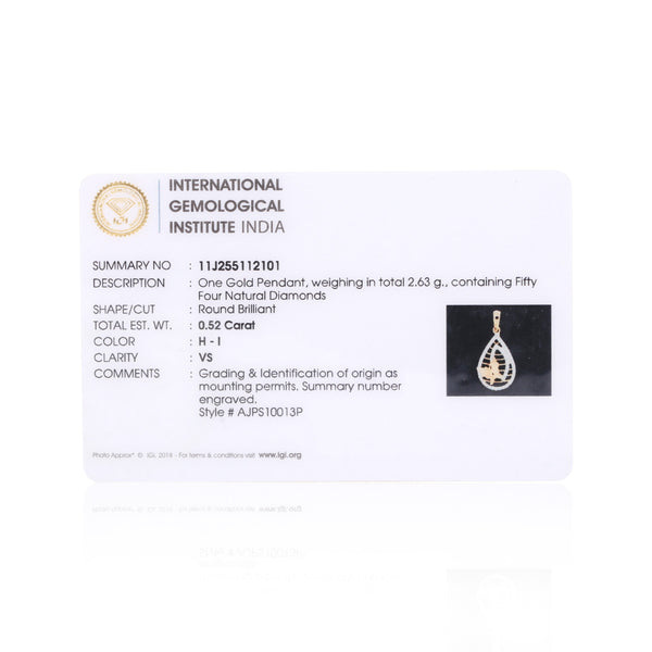 IGI Certified Diamond Pendant 2.00 ct 18K Gold Necklace Engagement Gift - view 6