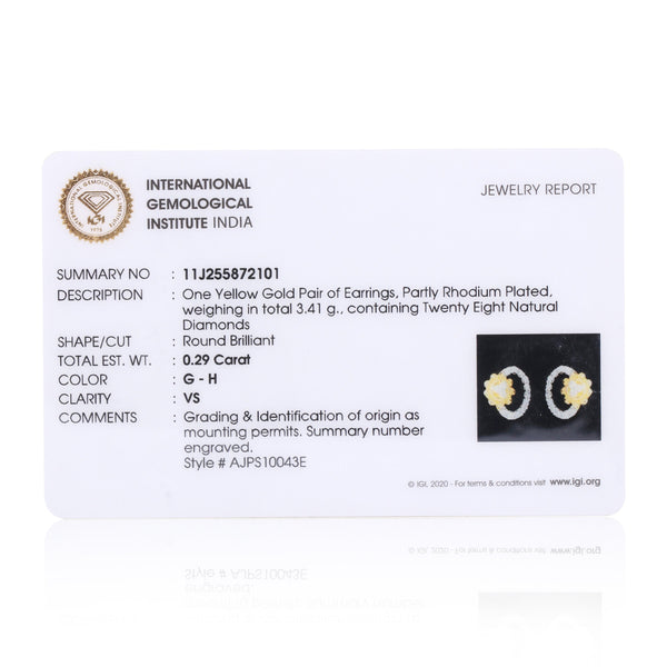 IGI Certified 0.62 Ct Diamond Pendant Set G-H VS 18K Gold for Women Fine Jewelry - view 5