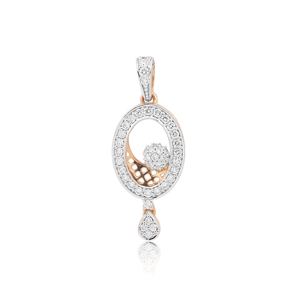 IGI Certified Diamond Pendant Set 2.08 ct 18K Gold Natural Diamond Jewelry - view 3