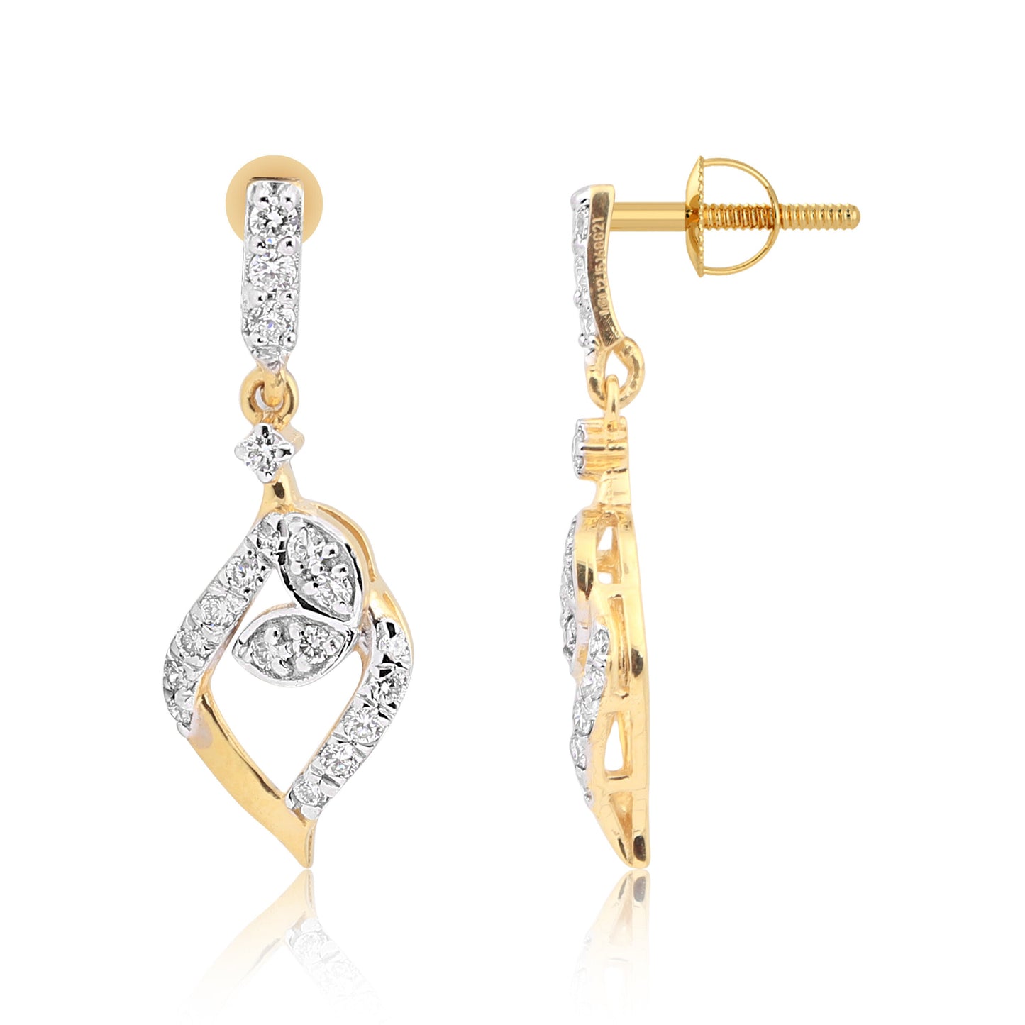 IGI Certified Diamond Pendant Set 1.80 ct 18K Gold Elegant Necklace Jewelry - view 6