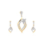 IGI Certified Diamond Pendant Set 1.80 ct 18K Gold Elegant Necklace Jewelry
