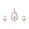 IGI Certified 18K Gold Diamond Pendant Set 1.79 Ct G-H-I VS Premium Jewelry