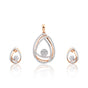 IGI Certified 18K Gold Diamond Pendant Set 1.79 Ct G-H-I VS Premium Jewelry
