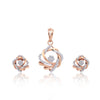 Natural Diamond Pendant Set 0.55 Ct IGI Certified 18K Gold SI Gift for Women