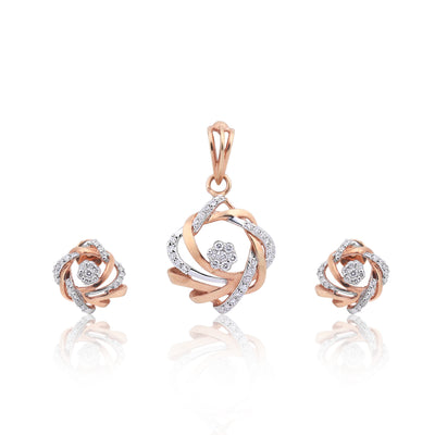 Natural Diamond Pendant Set 0.55 Ct IGI Certified 18K Gold SI Gift for Women