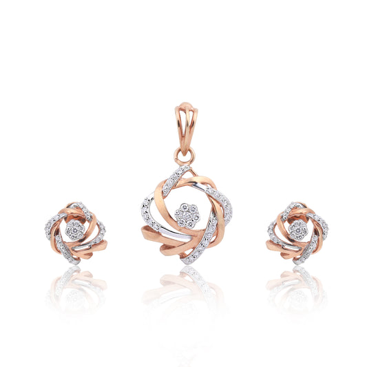 Natural Diamond Pendant Set 0.55 Ct IGI Certified 18K Gold SI Gift for Women